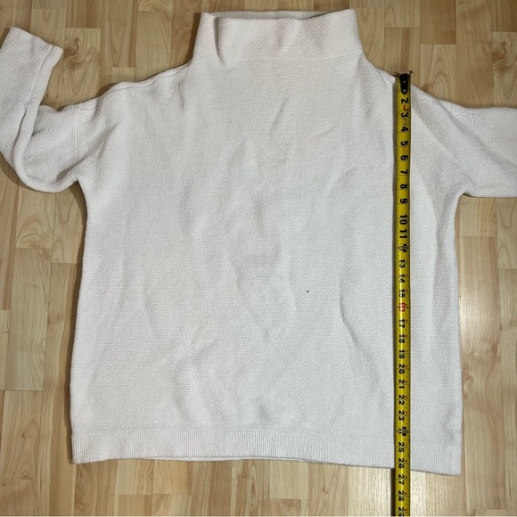 Free People Oversized White Ribbed Tunic Sweater Cowl Neck Womens White XS - Picture 3 of 8